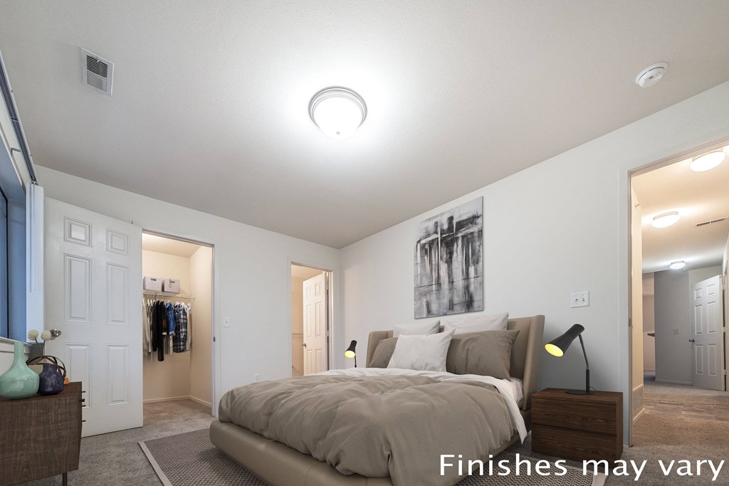 Tyler Bedroom at Prairie Lakes Apartments, Peoria, IL