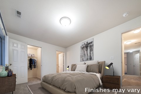 Tyler Bedroom at Prairie Lakes Apartments, Peoria, IL