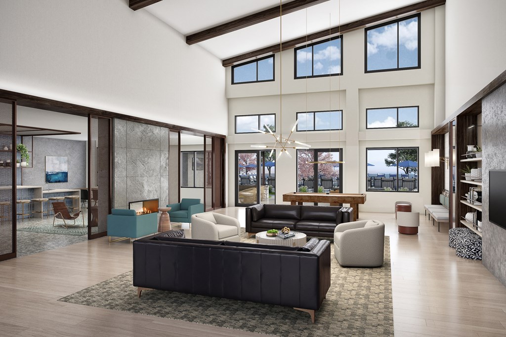 Large open concept interior  at Upper Vue Flats, Dublin, OH