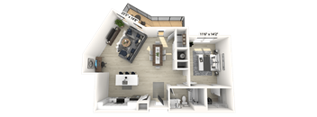 1 bedroom 1 bath luxury apartment at Luxe 360 in Midlothian, VA