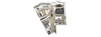 luxury 1 bed 1 bath apartment in midlothian, va