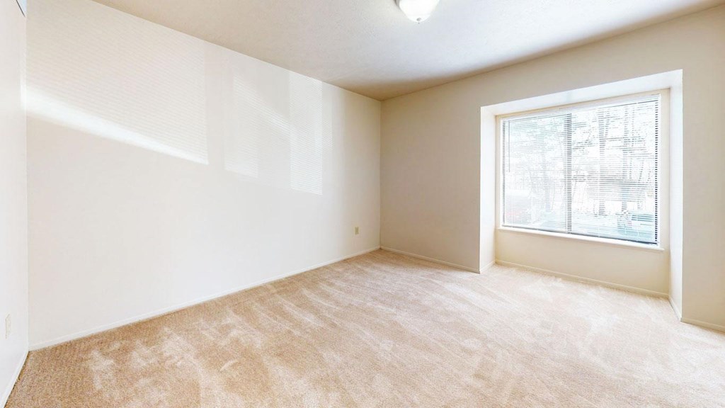 bedroom with a large window