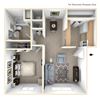 One Bedroom Classic One Bedroom - Classic Floor Plan at Wood Creek Apartments, Kenosha, Wisconsin