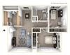Two Bedroom Classic Two Bedroom - Classic Floor Plan at Wood Creek Apartments, Kenosha