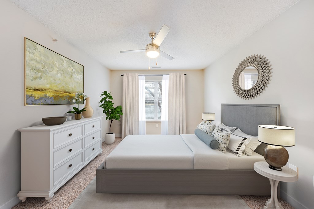 Large Spacious Bedroom with Ceiling Fan at Waterfront Apartments, VA Beach 23453