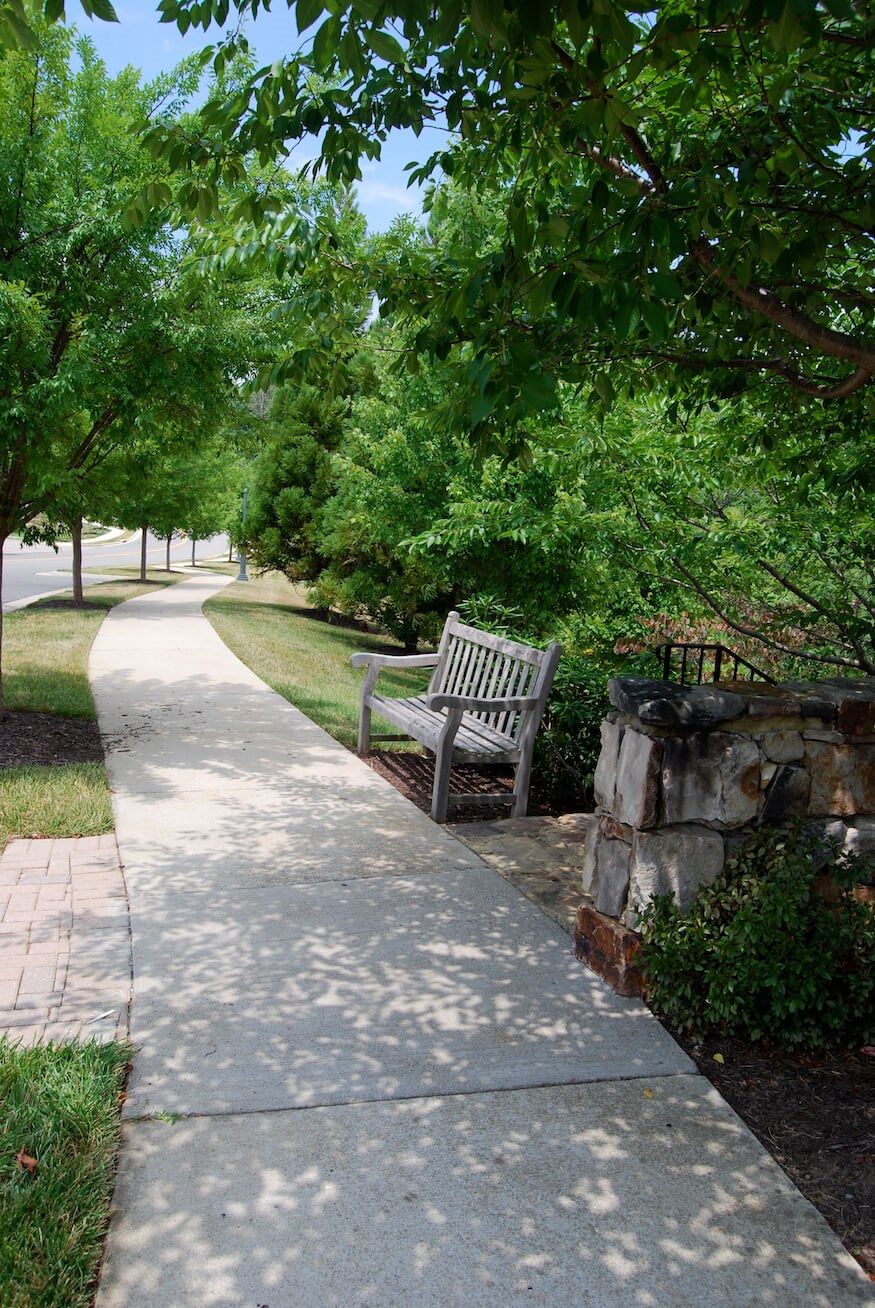 Green Space And Walking Path at Enclave Apartments, Midlothian, Virginia