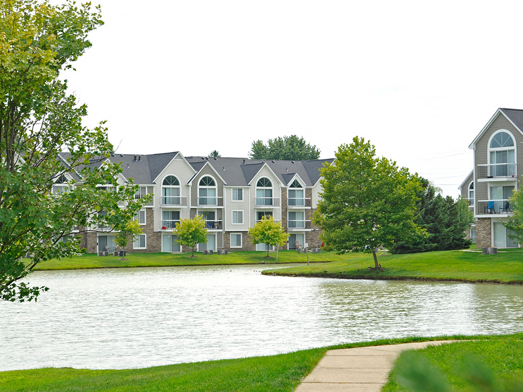 Lake Views and Walking Paths at Westlake Apartments, Belleville, 48111