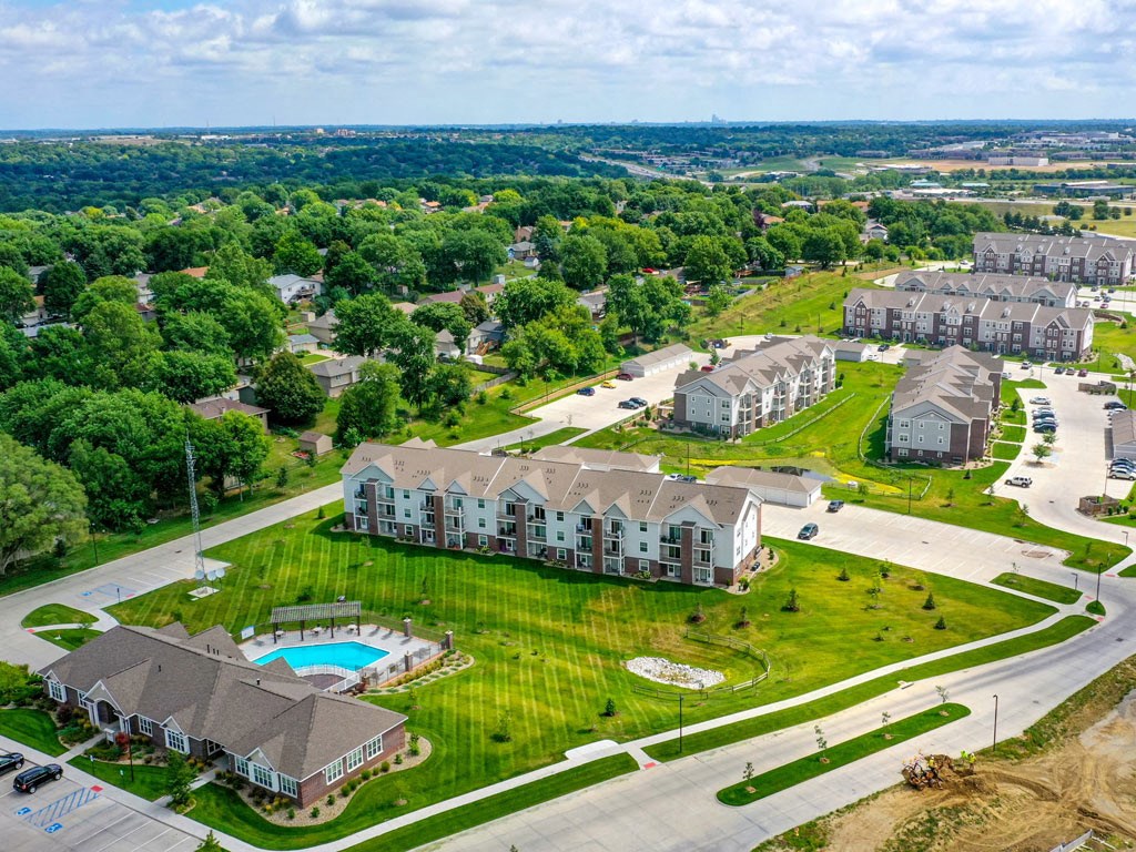 Aerial View at Andover Pointe Apartment Homes, La Vista, Nebraska