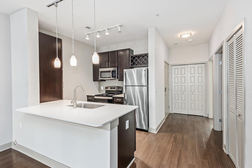 Benton Espresso Finishes at River Crossing Apartments, St. Charles