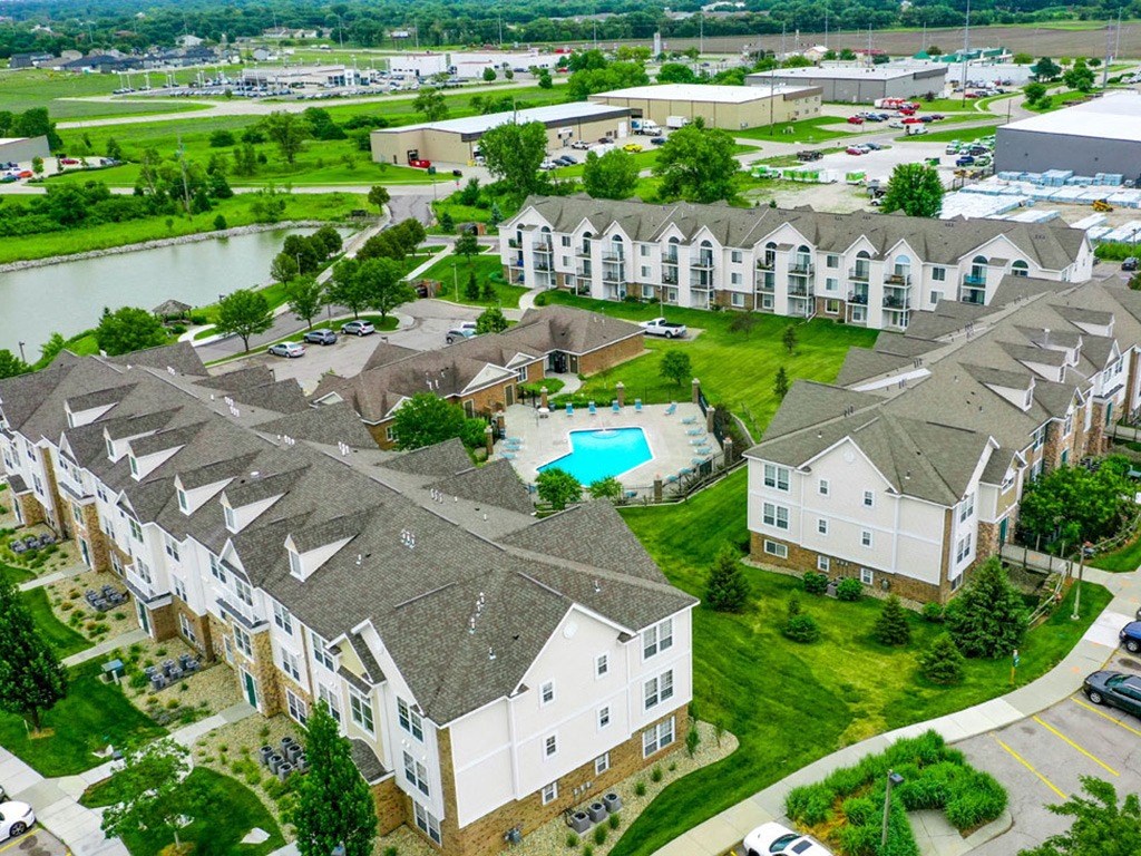 Aerial View Of The Property at Black Sand Apartment Homes, Lincoln, NE, 68504