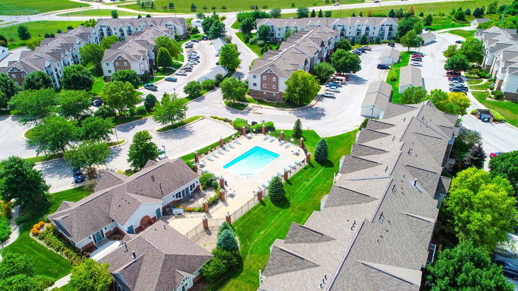 Lush Green Views at Brentwood Park Apartments in LaVista, NE