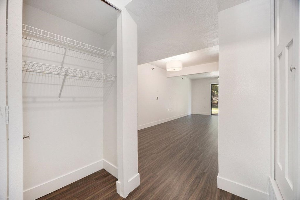entryway with large closet at Byron Lakes Apartments, Byron Center, MI