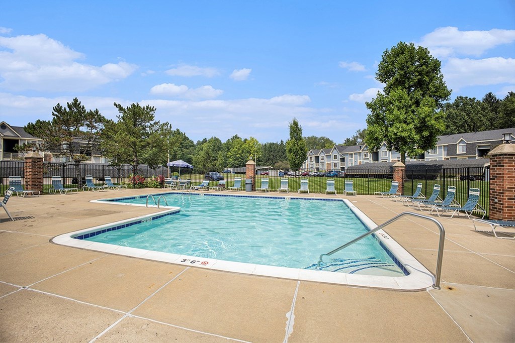 Outdoor Pool Access at Canal 2 Apartments, Lansing, MI