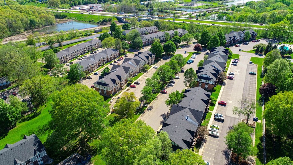 Aerial View Of The Community at Concord Place Apartments, Kalamazoo, MI, 49009
