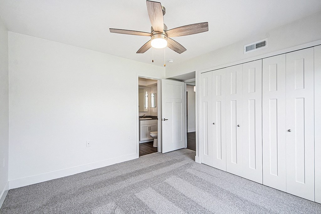 Second Bedroom with an Ensuite at The Crossings Apartments, Grand Rapids, Michigan