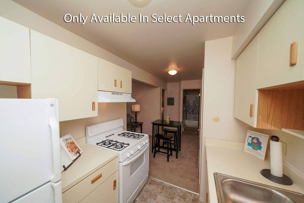 Well Equipped Kitchen at Fairlane Apartments, Springfield, MI, 49037