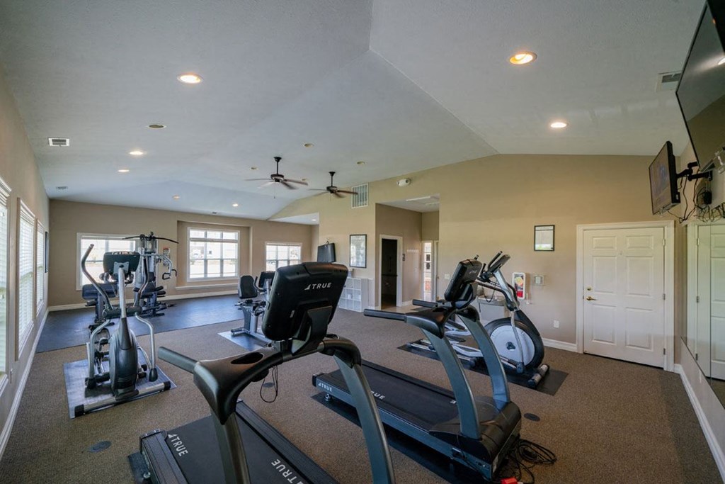 Cardio Machines In Gym at Fieldstream Apartment Homes, Ankeny, IA