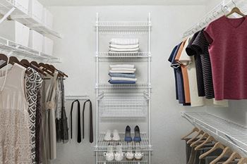 Walk-in Closets With Organizers at Foxwood Apartments in Portage, MI