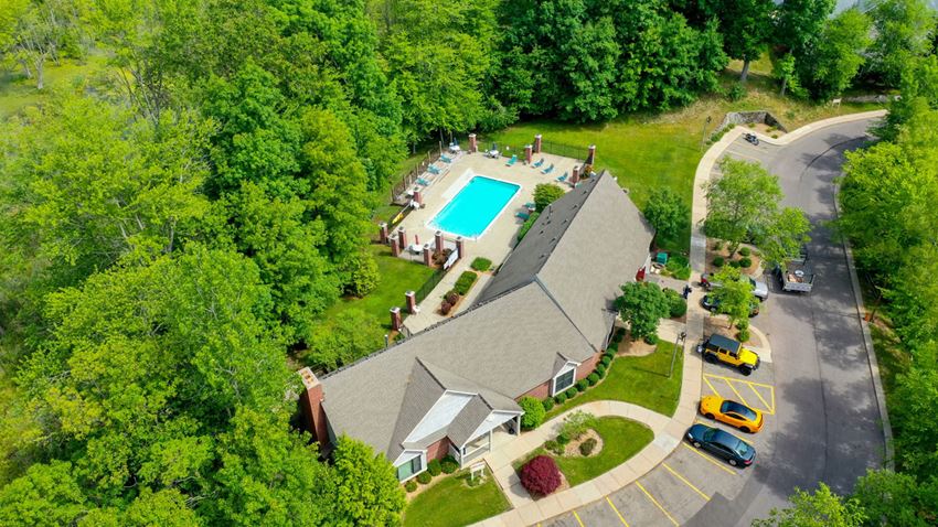 View of Clubhouse and Pool View of Clubhouse and Pool at Glenn Valley Apartments, Battle Creek, 49015