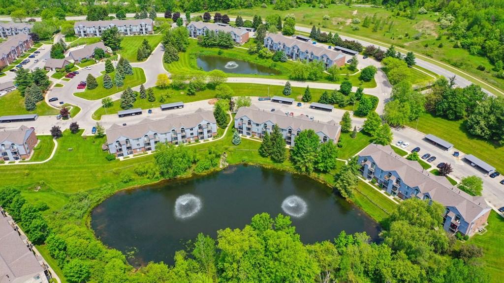 Scenic Pond Views at Green Ridge Apartments, Grand Rapids, MI 49544