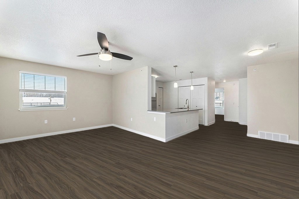 Spacious Living Area at The Grove Apartment Homes, Lincoln, 68512