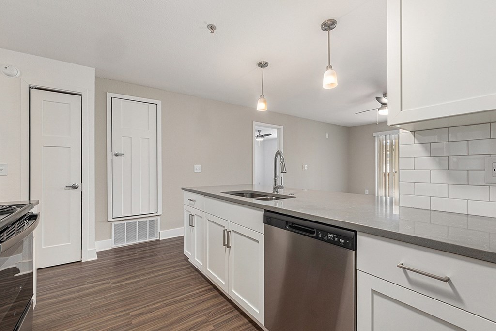 Kitchen Countertop at The Grove Apartment Homes, Lincoln, NE