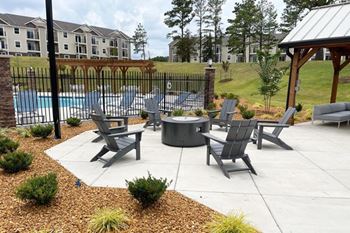 Outdoor Firepit Lounge at The Grove Apartment Homes, Nebraska