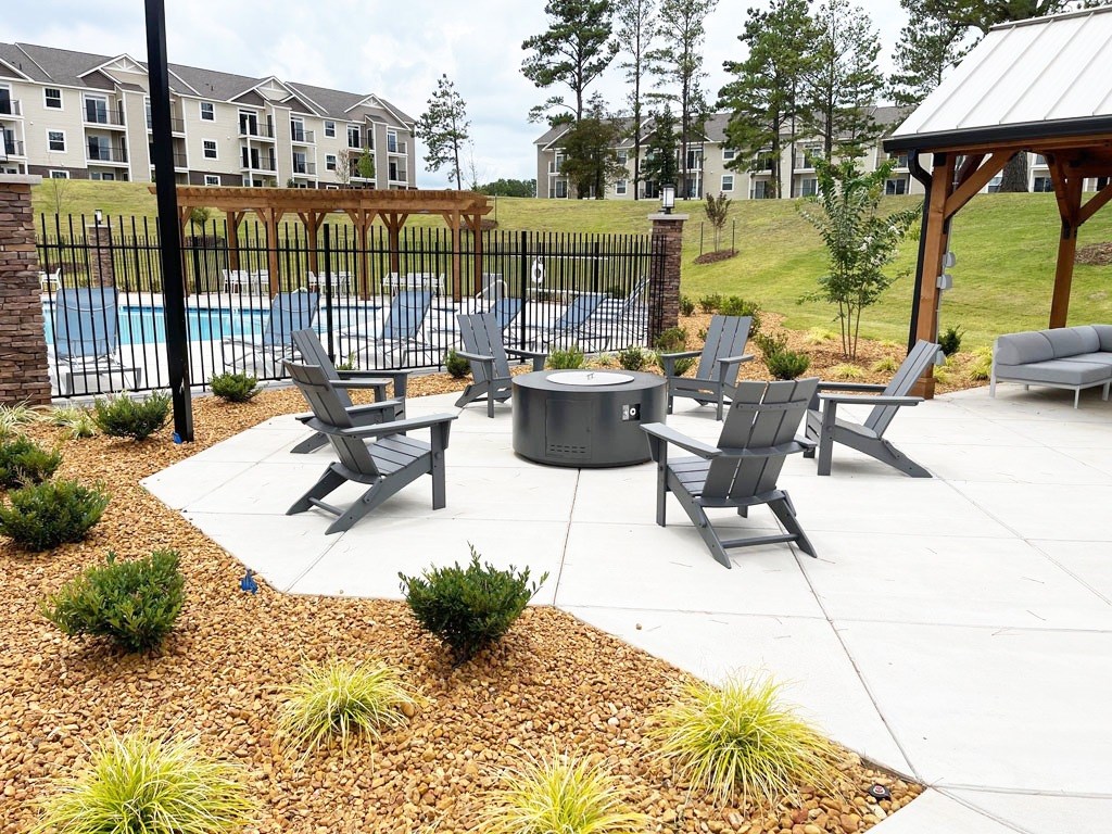 Outdoor Firepit Patio at The Grove Apartment Homes, Lincoln Nebraska