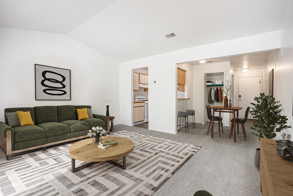 view of a dining room and a closet at Hampton Lakes Apartments, Michigan, 49534