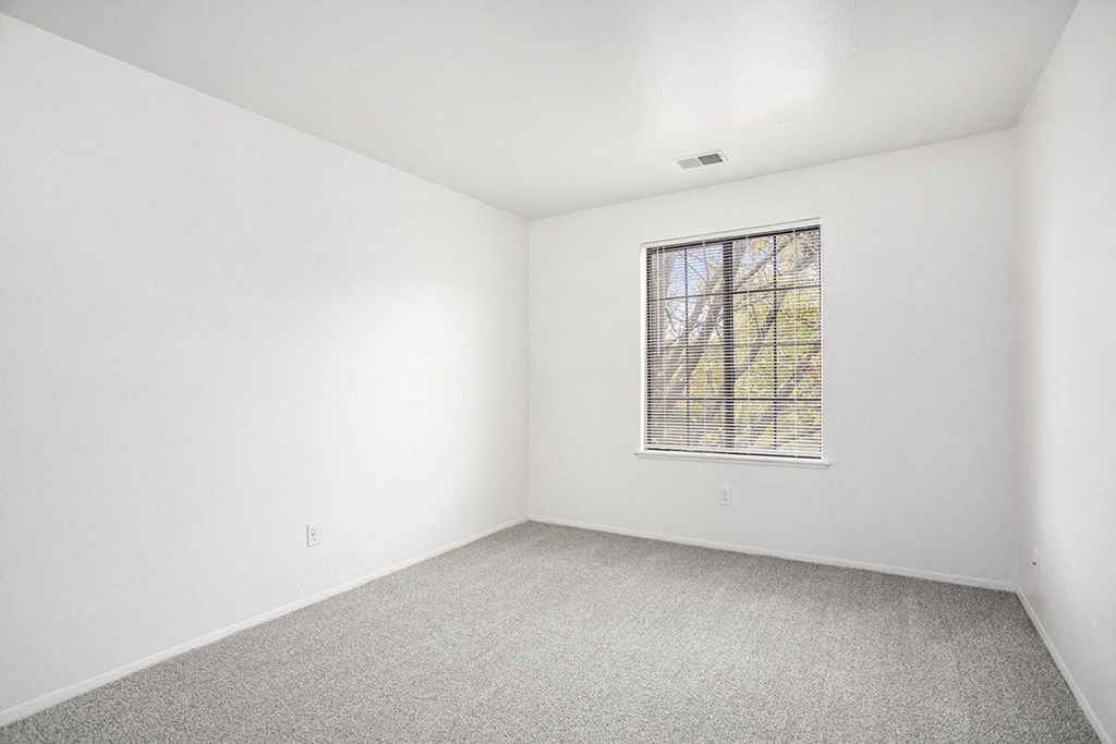 a bedroom with a window and carpet at Hampton Lakes Apartments, Michigan, 49534