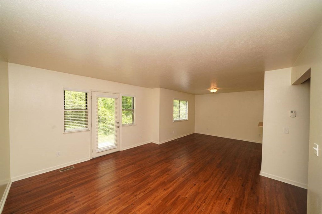 Wooden Flooring In Living Room at Foxwood and The Hermitage, Portage, Michigan