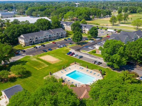 Aerial View Of The Community at Hickory Village Apartments, Mishawaka