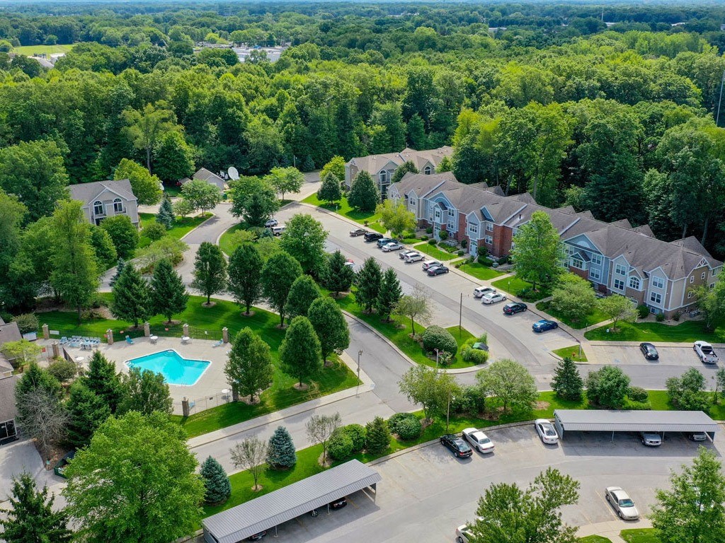 Aerial View Of The Community at The Highlands Apartments, Elkhart, IN, 46514