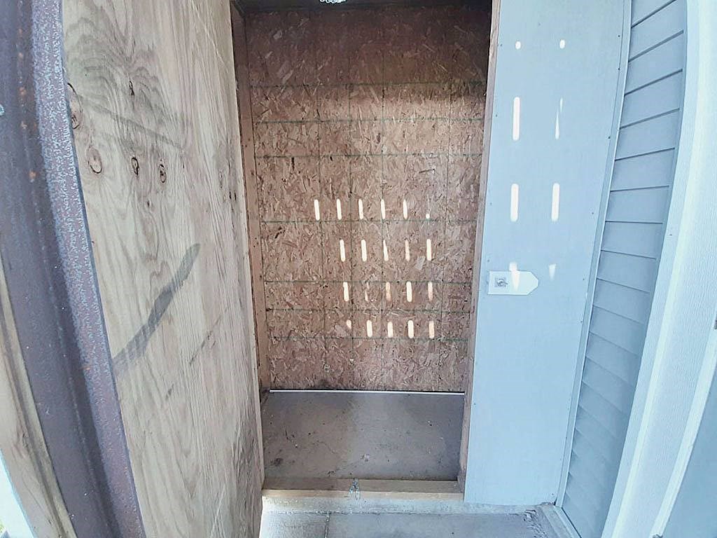 Enclosed Storage on Patio or Balcony at Hunters Pond Apartment Homes in Champaign, IL