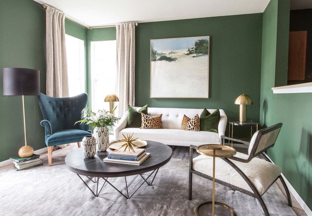 the living room color schemes to give the impression of a more colorful living. find pretty living  at Brickshire Apartments, Merrillville, IN