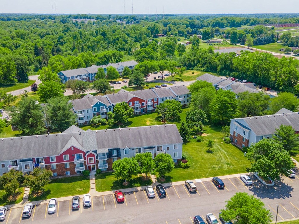 Aerial View Of Community at Irish Hills Apartments, South Bend, IN