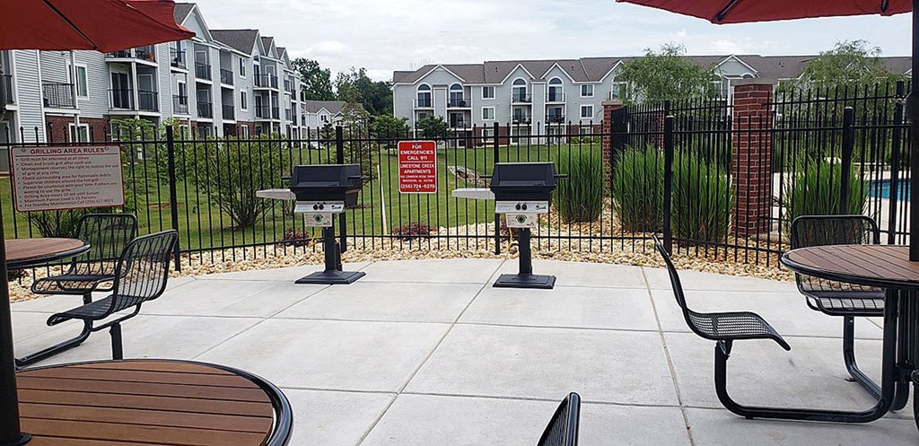 Multiple Grilling Stations at Limestone Creek Apartment Homes in Madison, AL