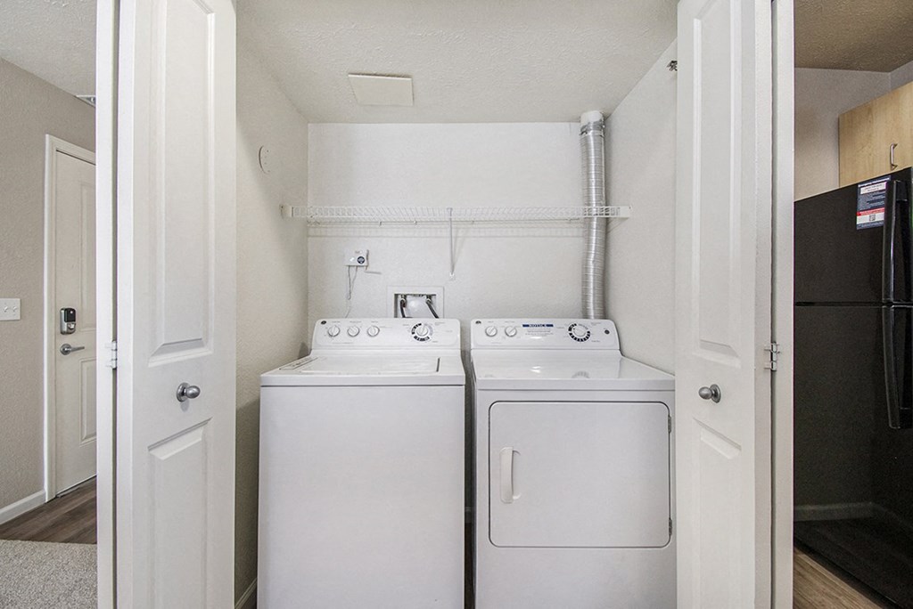 A full size washer and dryer at Lynbrook Apartments and Townhomes, Elkhorn, NE, 68022