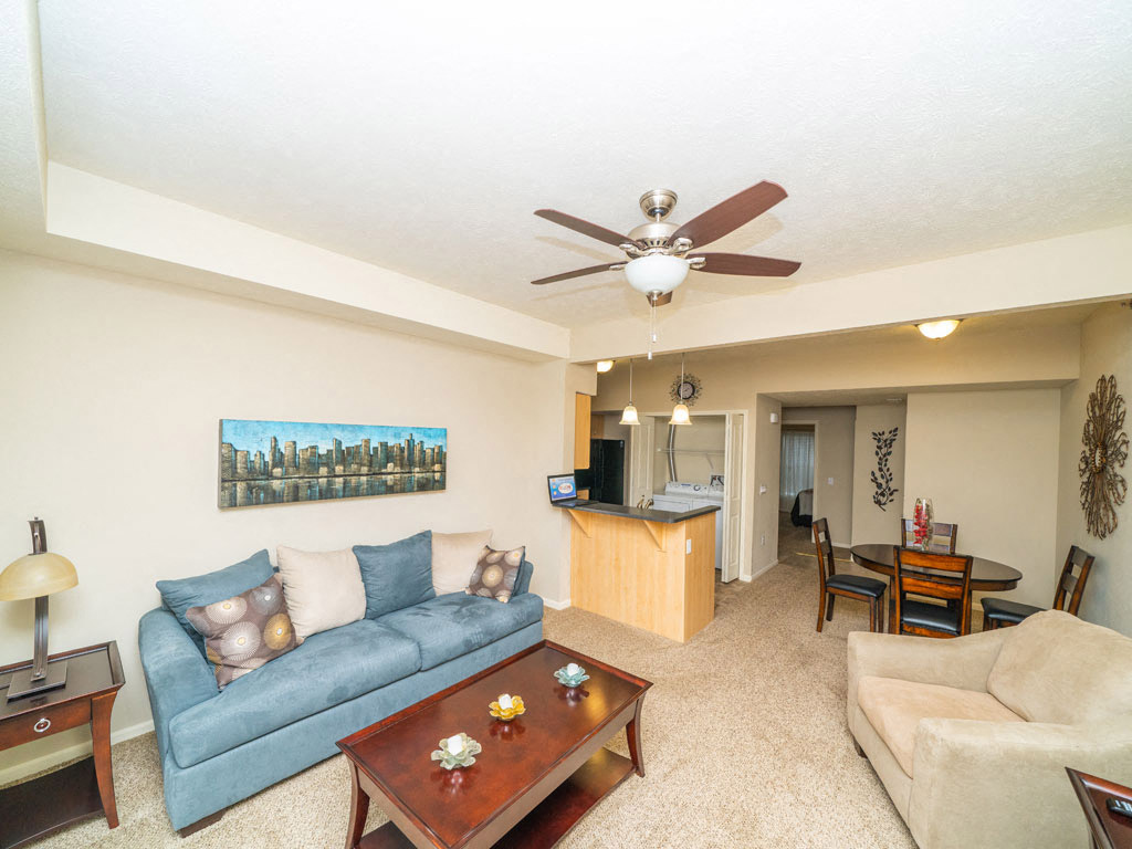 Furnished Living Room at Lynbrook Apartment Homes and Townhomes, Elkhorn, NE