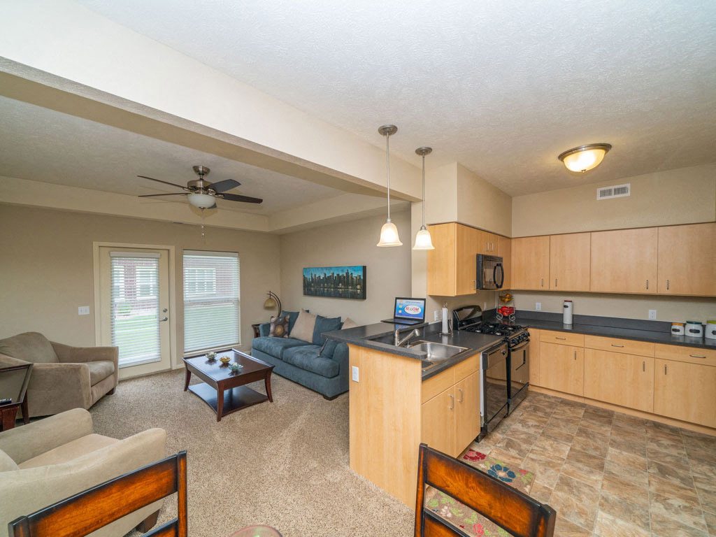 Kitchen Designed With Ample Storage Space at Lynbrook Apartment Homes and Townhomes, Elkhorn, 68022