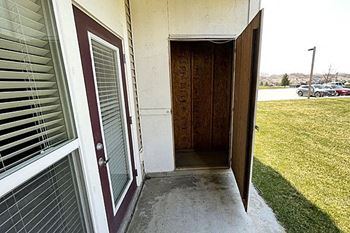 Enclosed, Private Storage on Patio or Balcony at Lynbrook Apartments and Townhomes in Elkhorn, NE