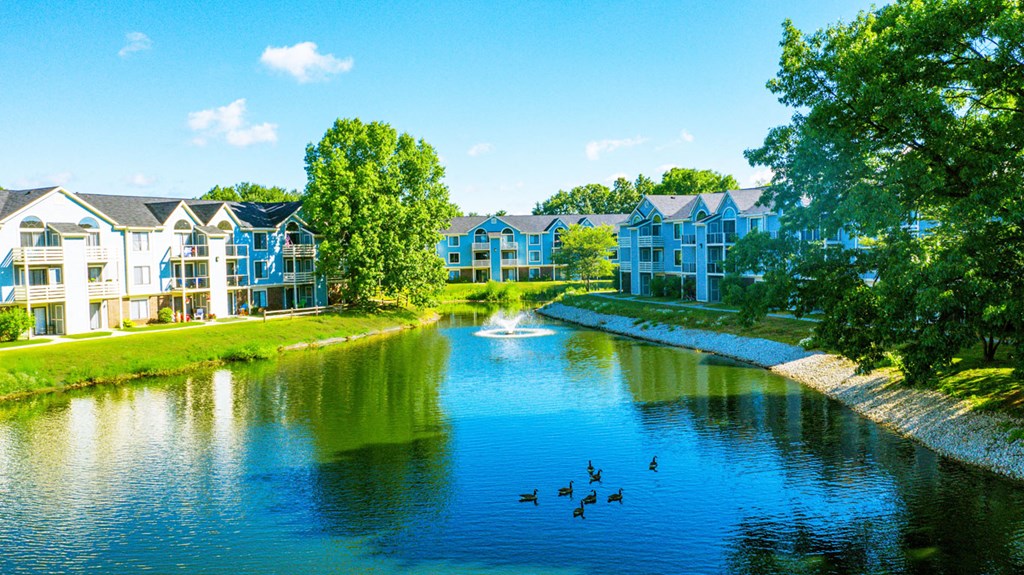 Pond Views with Wildlife at North Pointe Apartments, Elkhart, Indiana