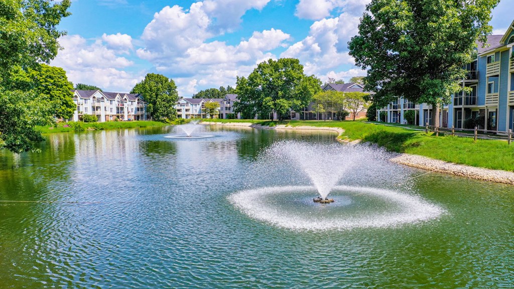 Ponds with Fountains at North Pointe Apartments, Indiana