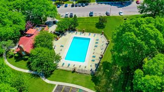 Pool Overhead View Pool Overhead View at Old Farm Apartments, Elkhart - Photo Gallery