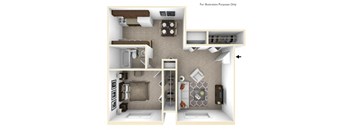 BH Mina Floor Plan at Beacon Hill and Great Oaks Apartments, Rockford