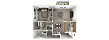 BH Orchid View Floor Plan at Beacon Hill and Great Oaks Apartments, Illinois