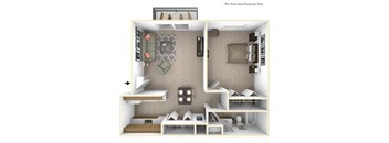 BH Primrose Floor Plan at Beacon Hill and Great Oaks Apartments, Illinois, 61109