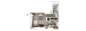 Larkspur Floor Plan at Beacon Hill and Great Oaks Apartments, Rockford, Illinois