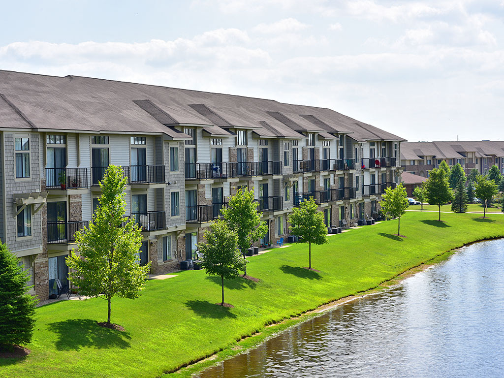 Lake Views from Balconies at Prairie Lakes Apartments, Illinois, 61615
