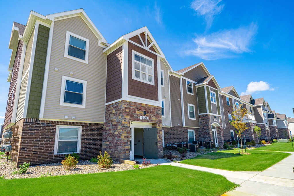 Beautiful Building Exterior at The Reserve at Destination Pointe, Grimes, Iowa
